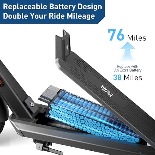 Hiboy S2 Pro/X300 Electric Scooter, 500W Motor, 10"/12" Tires, 25/38 Miles Range E Scooter, 19/23 Mph Folding Commuter Electric Scooter for Adults thumbnail 4