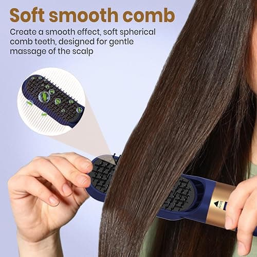 Hair Dryer Brush 5 in 1, Negative Ion Blow Dryer Brush Set - 110,000 RPM High- Speed Hot Air Brush Air Styler Curling Wrap Air Curler, Curling Iron Hair Styling Tool for Straight Curl Drying Smoothing thumbnail 7