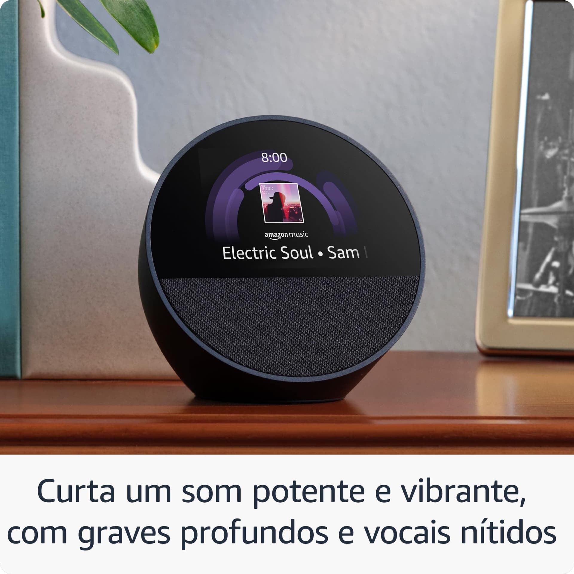 Echo Spot com Alexa (Geração mais recente) | Despertador inteligente com som vibrante | Cor Branca thumbnail 5