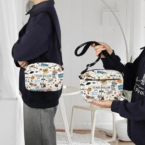 ENSIANTH Stars Hollow TV Show Inspired Crossbody Purses Bag Lukes Diner Gift Dragonfly Inn Lorelei Rory Fans Messenger Bag (Hollow 1779 HengCB) thumbnail 2
