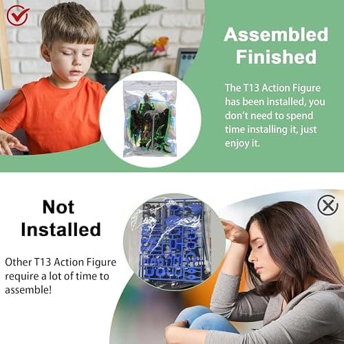 SENROELECTRONAGE T13 Action Figure Assembly Completed, Upgraded 3D Printed T13 Action Figure, The Dummy 13 is Very Suitable for Office Desks and Birthday Cake Decorations thumbnail 5