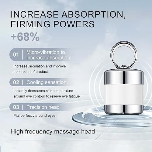 Ycz Electric Massage Eye Cream for Dark Circle, Firm and Smooth of Fine Lines, Tired Eye Refreshment with Gentle Vibration, for Anti-Wrinkle, Firming, Moisturizing thumbnail 5
