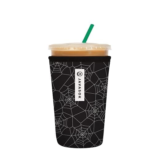 Sok It JavaSok Iced Coffee & Cold Soda Insulated Neoprene Cup Sleeve (Spidey Sense, Medium: 22-28oz) - Image 1