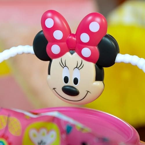 Bright Starts Disney Baby MINNIE MOUSE PeekABoo Baby Activity Center Jumper with 8 Toys, Lights & Sounds, 360-Degree Seat, 6-12 Months (Pink/Blue) thumbnail 10