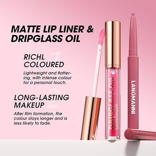 BestLand 12pcs Hydrating Lip Oils + Lip Liner Pencil Lip Combo Sets, 24H Long-Lasting Lip Kit with Lip Liner and Gloss, Nourishing, Non-Sticky Tinted Stain Lip Gloss Plumping Lip Oil Set for Women thumbnail 5
