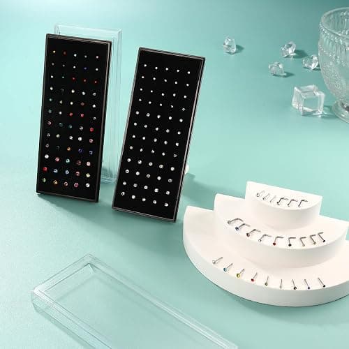 THUNARAZ Straight L Shaped Stainless Steel Nose Studs Rings Piercing Pin Body Jewelry 20G-22G 1.5mm 2mm 2.5mm thumbnail 7