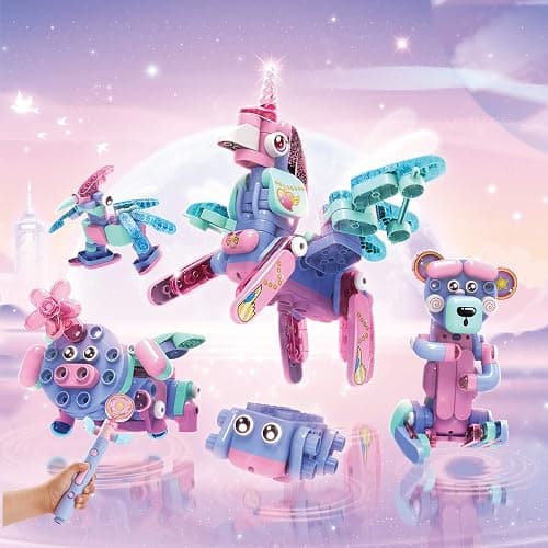 BOTZEES GO! Unicorn Robot for Kids - Building & Electric Remote Control STEM Learning Toy for Ages 3+, Girls - RC Magic Stick, App Based thumbnail 2