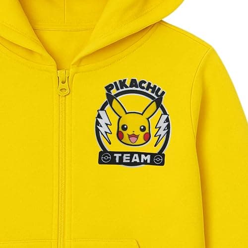 Mad Engine Pokémon Pikachu Costume Hoodie with 3D Ears, Long Sleeve Hooded Sweatshirt, Boys 6-16 thumbnail 6
