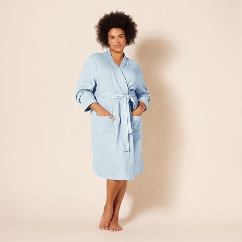 Amazon Essentials Women's Lightweight Waffle Full-Length Bath Robe with Pockets (Available in Plus Size) thumbnail 6