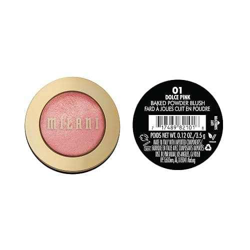Milani Baked Blush, Powder Blush for Cheeks, Cruelty Free Makeup - Shape, Contour & Highlight Face for a Shimmery or Matte Finish -Dolce Pink thumbnail 3