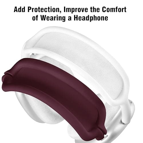 Filoto Case for Airpods Max Headphones,Ear Pad Case Cover/Ear Cups Co ver/Headband for AirPods Max(USB-C/Lightning)(2024/2020),Silicone for Apple Airpod Max,Accessories Cases(Burgundy) thumbnail 4