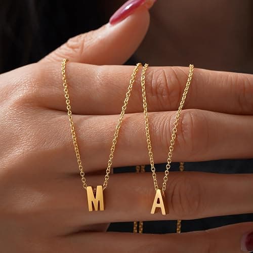 Goldegg Initial Necklaces for Women Girls, 14K Gold Plated Letter A-Z Pendant Necklace Tiny Initial Necklace Birthday Gifts for Women Teen Girl Gifts Trendy Stuff thumbnail 6