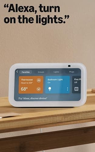 Amazon Echo Show 5 (newest model), Smart display, Designed for Alexa+, 2x the bass and clearer sound, Glacier White thumbnail 5