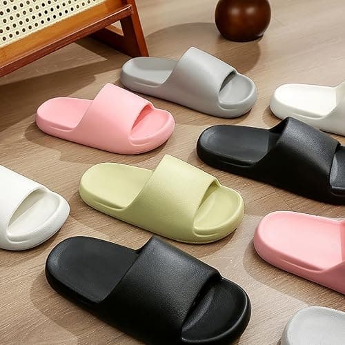 Jerzmy Comfy Slides for Women Men | Extra Soft Pillow House Slippers Pool Shower Shoes | Non Slip Cloud Sandals for Summer Indoor Outdoor Beach thumbnail 7