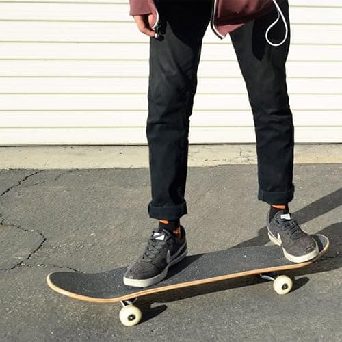 Pro Yocaher Complete Skateboard 7.75" Natural, Black, Checker, Camo & More | 7-Ply Canadian Maple Wood, Heavy Duty Alloy Aluminum Trucks, ABEC-9 Bearings, 54mm Polyurethane Wheels, BlackWidow Grip Tape thumbnail 7
