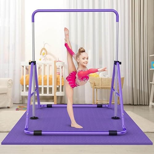 RINREA Gymnastic Bars for Kids with Adjustable Height, Folding Gymnastic Training Kip Bar, Expandable Horizontal Bar for Home thumbnail 7