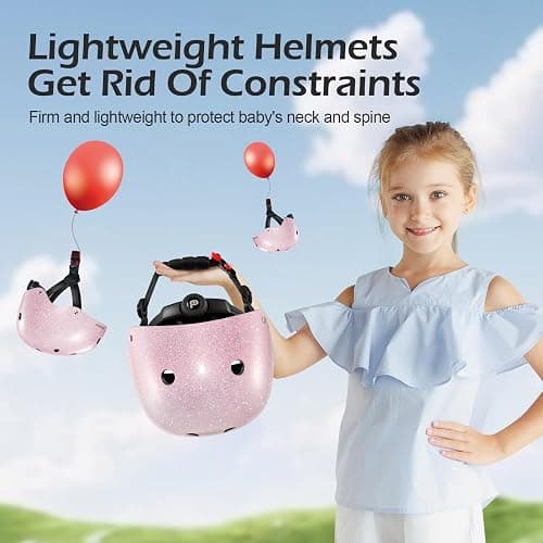 Odoland Shining Kids Bike Helmet, Shiny Adjustable Bicycle Helmet for Girls Boys Ages 2-10, CPSC Certified Lightweight Multi-Sports Helmets for Cycling Skateboard Scooter Skating thumbnail 5