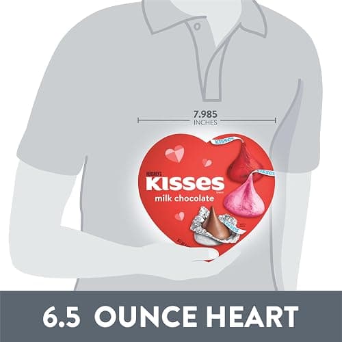 HERSHEY'S KISSES Milk Chocolate, Valentine's Candy Gift Box, 6.5 oz thumbnail 7