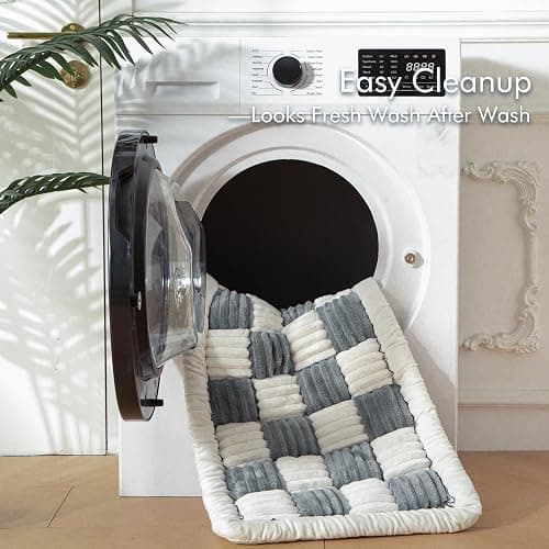 NestlyMoly Dog Bed for Car, Pet Travel Backseat Mat for Vehicle SUV Truck Jeep Automobile, Large Washable Foldable Non-Slip Fuzzy Soft Comfortable Cozy Extender Protector Cover Pad, Grey, 24.8x54 in thumbnail 5