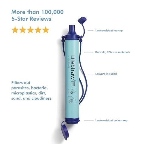 LifeStraw Personal Water Filter, Blue, 1pc thumbnail 3