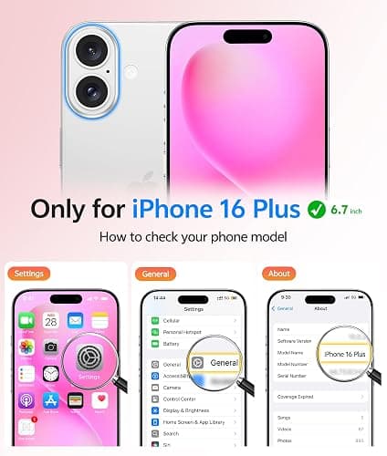 FNTCASE for iPhone 16 Plus Case: [Compatible with Magsafe] Translucent Matte Cases with [Full Camera Protection] [Screen Protector] Military Grade Shockproof Protective Phone Cover - Hot Pink thumbnail 2