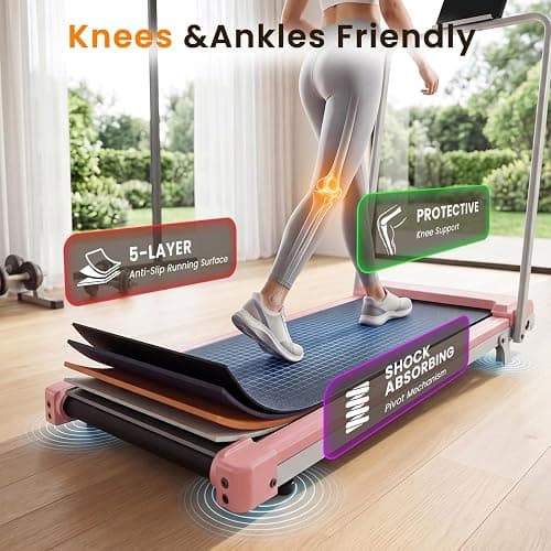 Walking Pad Treadmill with Handle Bar,Walking Pad with Incline 8%,2.5HP Quiet Under Desk 320 lbs 2 in 1Treadmills for Home Office,Compact Foldable Walking Pad,Remote Control&LED Display thumbnail 7