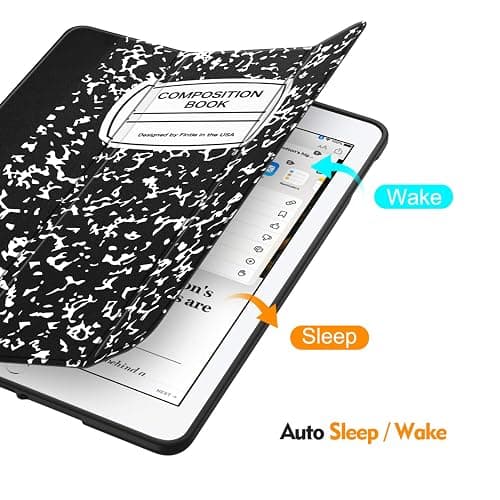 Fintie SlimShell Case for iPad 9th / 8th / 7th Generation (2021/2020/2019 Model) 10.2 Inch - [Built-in Pencil Holder] Soft TPU Protective Stand Back Cover, Auto Wake/Sleep, Composition Book Black thumbnail 3