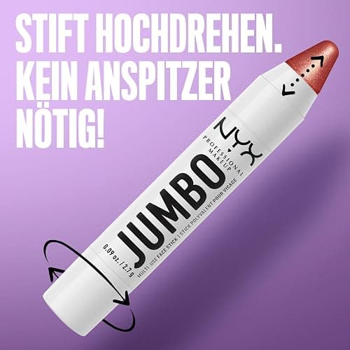 NYX Professional Makeup Schimmernder Highlighter Stift für das Gesicht, Für individuelle Looks, Intensive Farbe, Highlighter Pen mit pflegenden Ölen, Jumbo Highlighting Stick, Farbe: Vanilla Ice Cream thumbnail 5