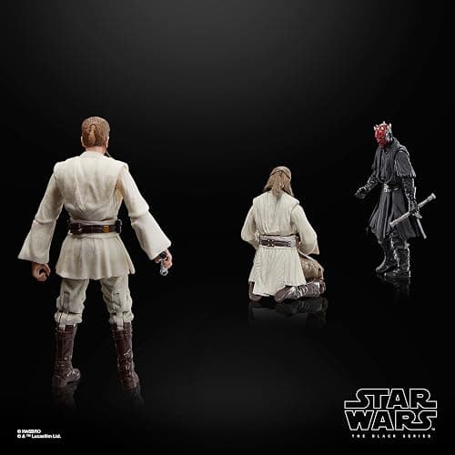 Star Wars The Black Series Qui-Gon Jinn, Darth Maul, Obi-Wan Kenobi The Phantom Menace 6 Inch Action Figures thumbnail 8