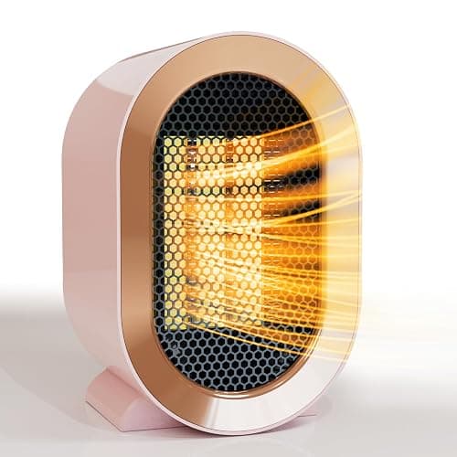 Swocky Indoor Electric Portable Space Heater, 1200W Personal Desk Heater, Fast Quiet Heating Ceramic for Small Room,Bedroom and Office Use (Pink) - Image 1