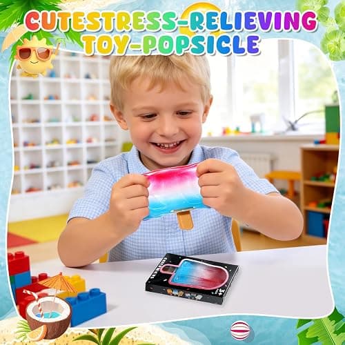 Malt Sugar Popsicle Squishy, Ice Cream Squishies Slow Rising Sensory Fidget Travel Toys for Adults, Kids, and Teens – Summer Classroom Prize (Red White Blue) thumbnail 4