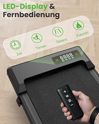 HomeFitnessCode Walking Pad für Zuhause mit Neigung - Laufband Laufpad Steigung Untertisch Elektrisch 1-8 KMH Walking Band thumbnail 4