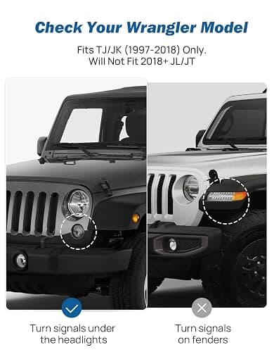 JOYTUTUS Wrangler Mirrors Doors Off Compatible with Wrangler TJ JK & Unlimited, Wrangler JK Side Mirrors for Wrangler 1997-2018, Wider View No Vibrate & Wobble (Patented), Does Not Fit on Doors thumbnail 7
