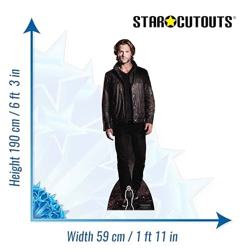 STAR CUTOUTS Sam Winchester (Jared Padalecki) Hunter Supernatural Life Size Cardboard Cut Out with Mini Table Top, Multi Colour thumbnail 5