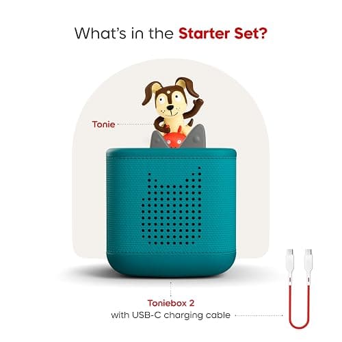 Toniebox 2 Audio Player Starter Set for Kids 1+ with Playtime Puppy - Listen play and grow - Tropical Teal thumbnail 3