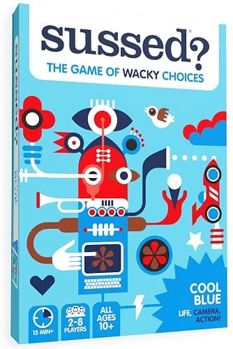 SUSSED The Wacky ‘What Would You Do?’ Card Game - Stocking Stuffer for Teens, Boys, Girls - Social Fun for Kids Ages 10+ & Adults - Great Conversation Starter - Cool Blue Deck - Image 1