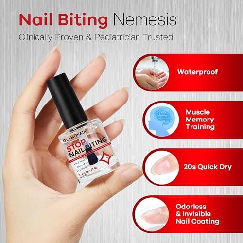 Glamonade Nail Biting Prevention Kids Extra Bitter Thumb Sucking Deterrent | 48H Long-Lasting Matte Repairs Damaged Nails Safe Habit Breaker for Nail Biting Thumb Sucking Kids Adults thumbnail 6
