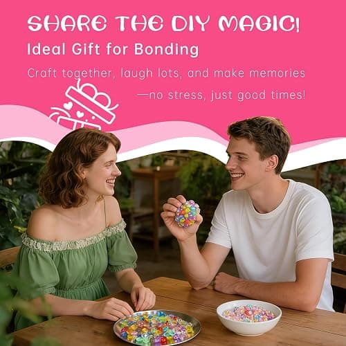 Anergoo DIY Stress Ball Making Kit – 12 TPR Ball Skins, 12 Fillers, 7-Color Slime & 5-Color Clay, Squishy Maker Kit, ASMR Sensory Toys, Squishy Makers, Creative Craft Gift Adults thumbnail 8