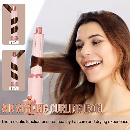 6 in 1 Hot Air Styler & Hair Dryer Brush, Multi-Styler High-Speed Negative Ionic Wrap Air Hair Styler for Curling, Fast Dry, Straightening - Versatile Hair Styling Tool at Home, Holiday Gift for Women thumbnail 4