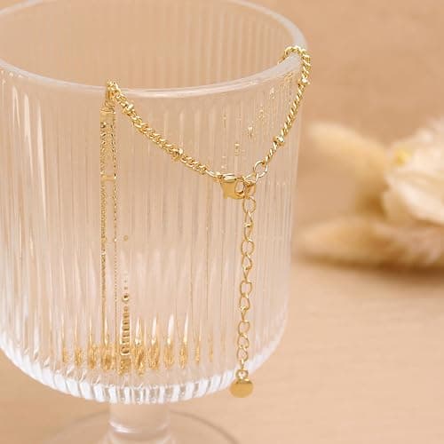 Jean Beau Gold Stone Pendant Necklaces for Women, Chunky Gemstone Dangle Necklace Wedding Prom Fashion Jewelry Gift thumbnail 7