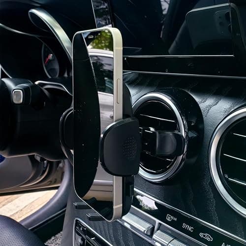 szyuchen Car Cell Phone Holder Mount for Ford Mustang Ecoboost GT Premium Shelby GT 350 500 Shelby GT500 V6 (Not for Mach E) 2015-2023 Accessories Circular Air Vents Cellphone Mobile Phone Stand thumbnail 3