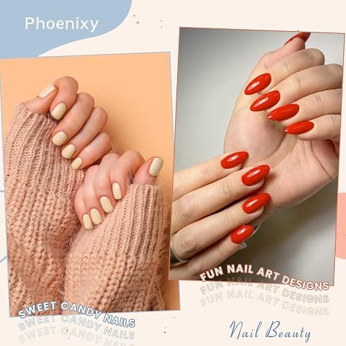 Gel Nail Polish Set-21+3 Pcs Phoenixy Gel Nail Polish Set with Glossy Matte Base Top Coat Popular Nail Art Salon Design Kit Gift for Women thumbnail 5