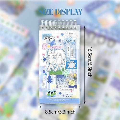 20 Sheets INS Style Cute Cartoon Sticker Book – Kawaii Stickers for Journaling Junk Journal Scrapbooking Planner DIY Crafts Teens thumbnail 2
