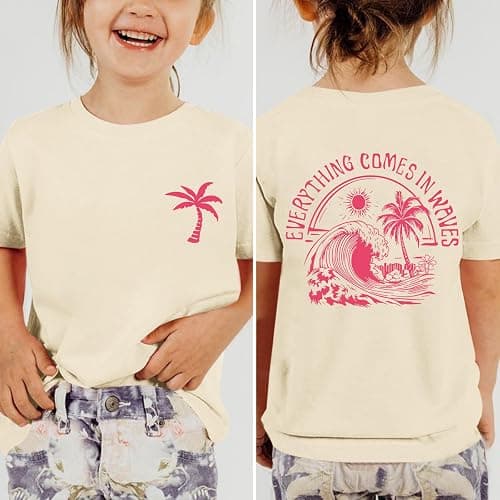 QISSYILY Girls Palm Tree Graphic Tees Beach Hawaiian Cotton T Shirts Tropical Ocean Vibes Outfits Cute Preppy Vacation Tops thumbnail 4