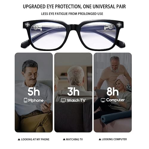 Classic Thick Glasses for Men Women Square Frame Clear Lens Fashion Glasses Non Prescription Eyeglasses thumbnail 5