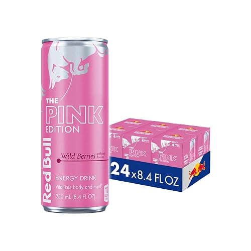 Red Bull Wild Berries, Pink Edition, with 80mg Caffeine plus Taurine & B Vitamins, 8.4 Fl Oz, 6 Packs of 4 Cans (Pack of 24) - Image 1