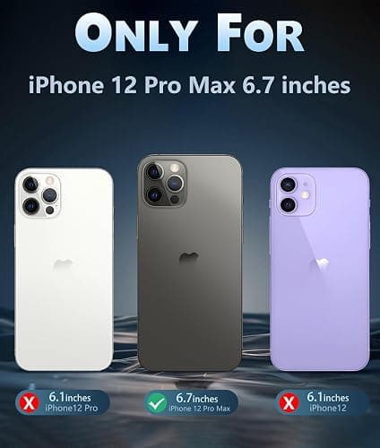 FNTCASE for iPhone 12 Pro-Max Case: Clear Magnetic Phone Cases Compatible with Magsafe Slim Anti Yellowing Military Grade Drop Protection Rugged Protective Transparent Cell Phone Cover (A-Clear) thumbnail 2