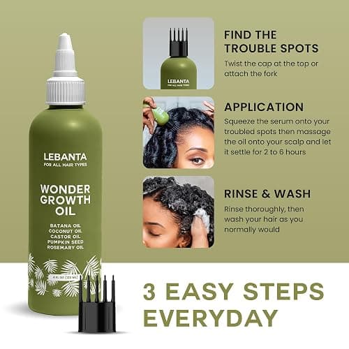 Lebanta Batana Oil For Hair Growth - 100% Pure, Raw & Natural Blend With Organic Castor, Pumpkin Seed, Coconut and Rosemary Oil - Thicker, Stronger Hair Gifts For Men & Women Scalp (1 Pack) thumbnail 4
