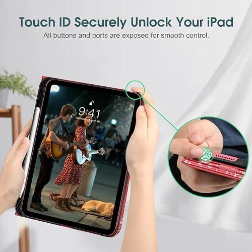 Fintie Case for iPad (A16) 11th Generation 11 Inch (2025), iPad 10th Generation 10.9 Inch (2022), Multi-Angle Viewing Protective Stand Cover with Pencil Holder & Pocket, Composition Book Pink thumbnail 8