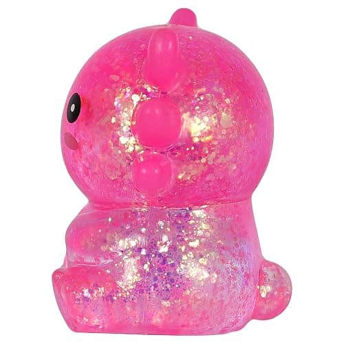 Djyxoglyn Axolotl Squishy Stress Relief Toy – Glitter Fidget Toy Cute Squeeze Toy for Kids & Adults, Sensory Anxiety Relief Squishy Toy, Party Favor Desk Fidget (Pink Sitting Style) thumbnail 9
